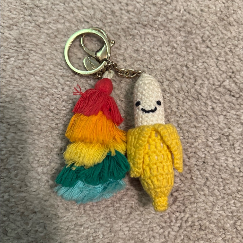 Crochet Banana Keychain